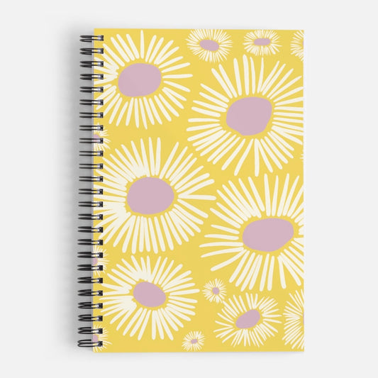Yellow Floral Notebook