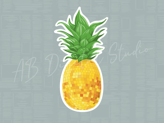 Disco Pineapple Sticker