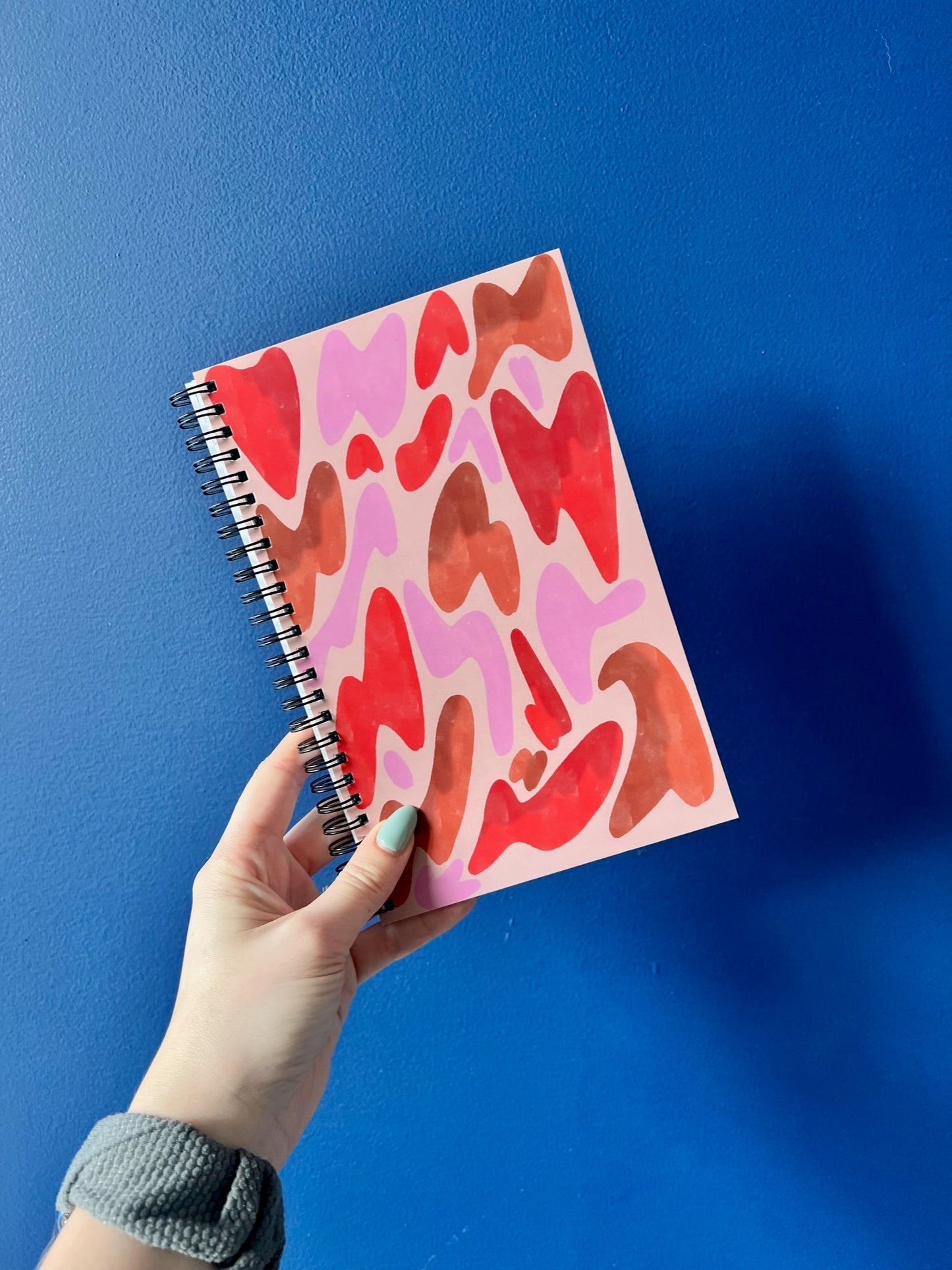 Watercolor Hearts Notebook