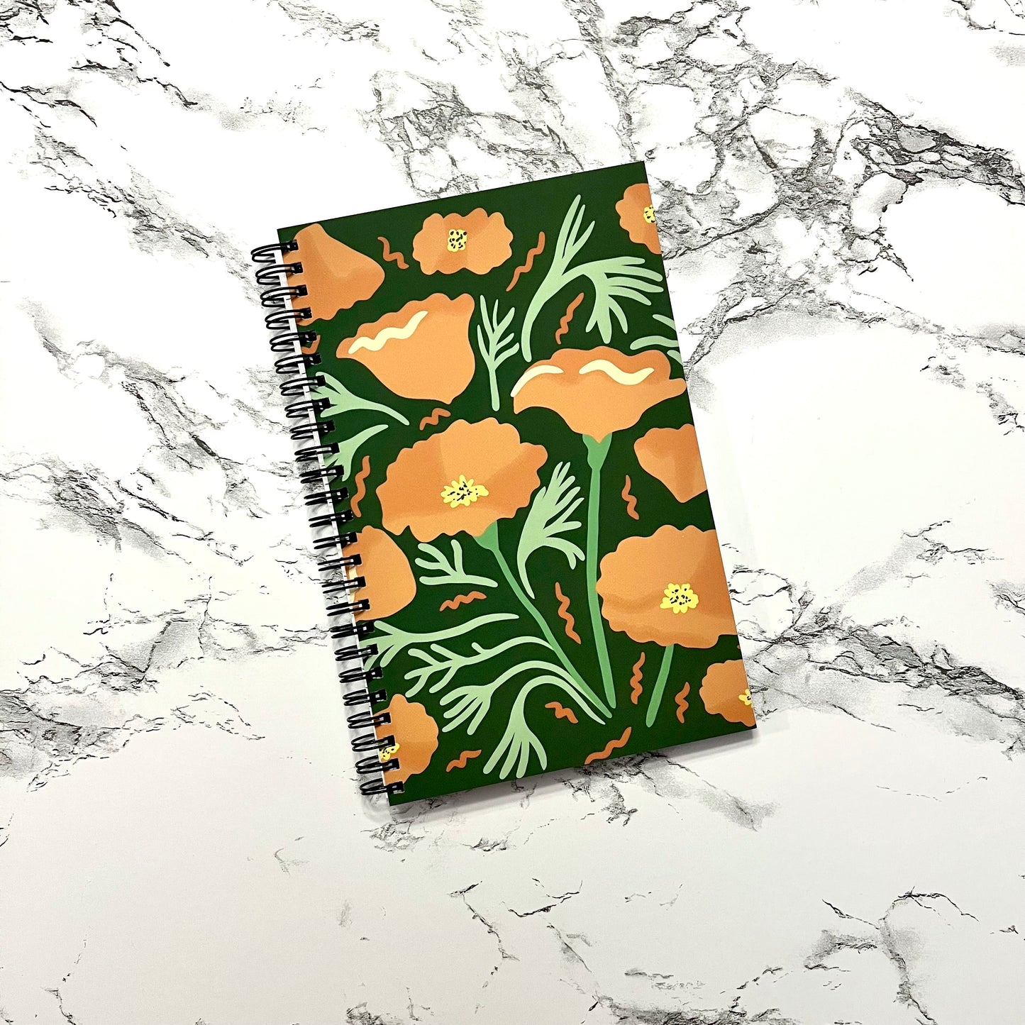 Green Floral Notebook