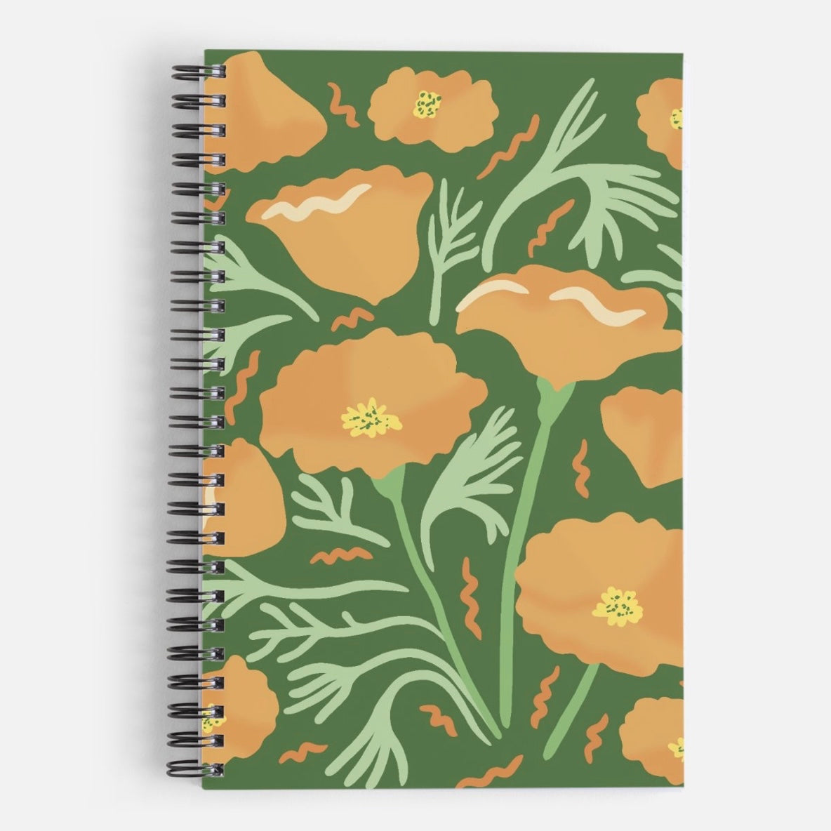 Green Floral Notebook