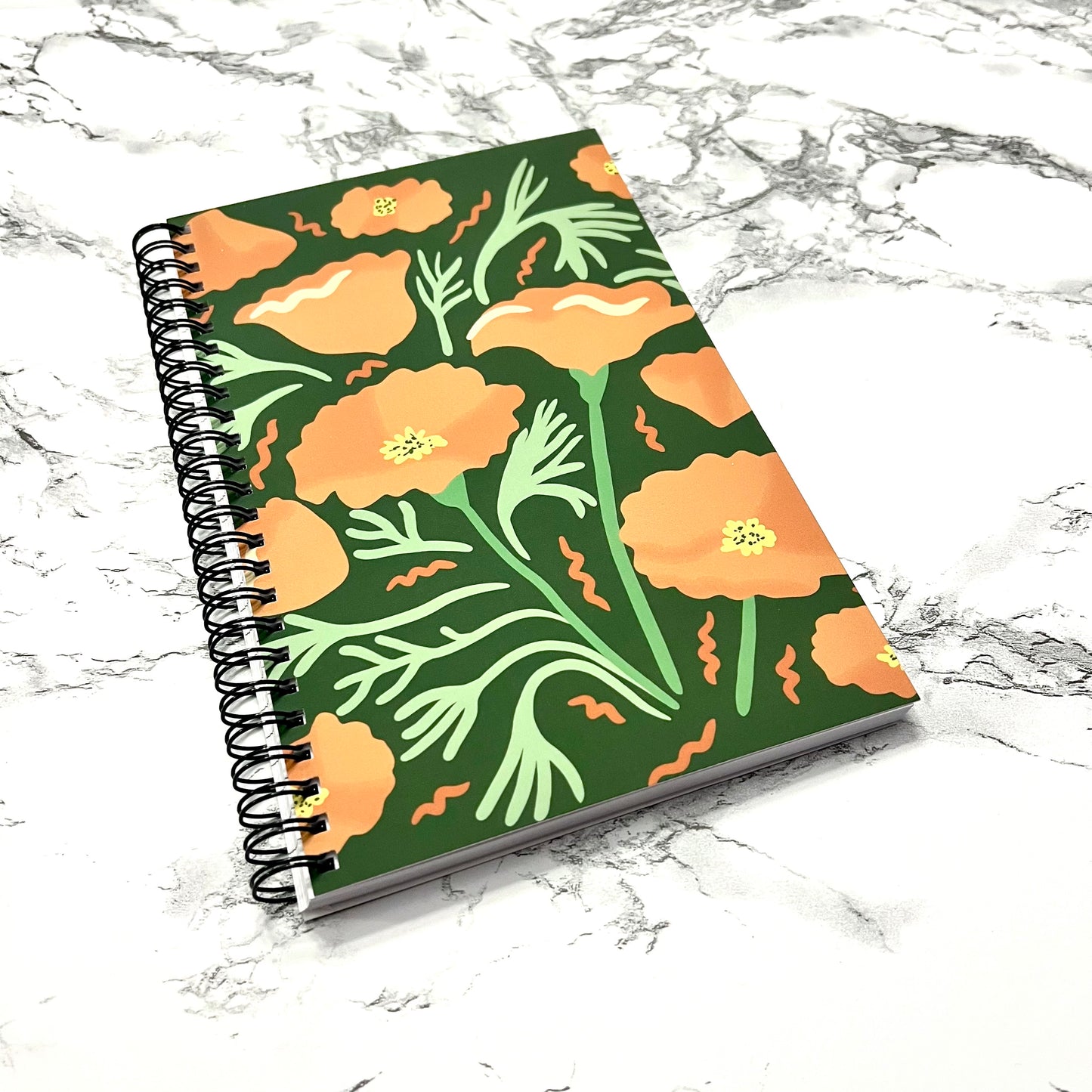 Green Floral Notebook