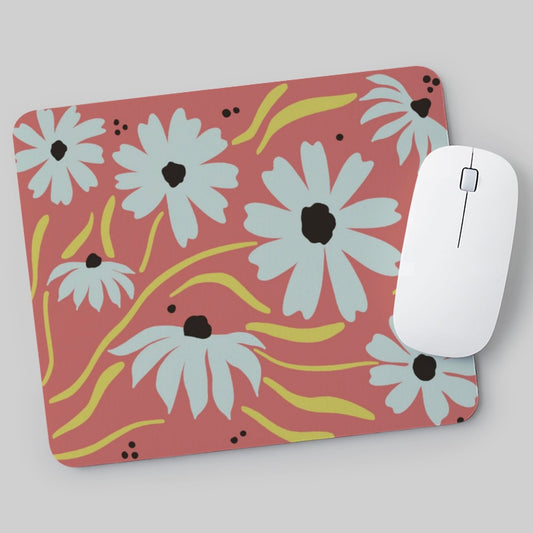Pink Floral Mouse Pad