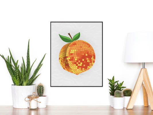 Disco Peach Print