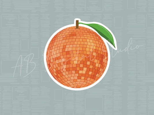 Disco Orange Sticker