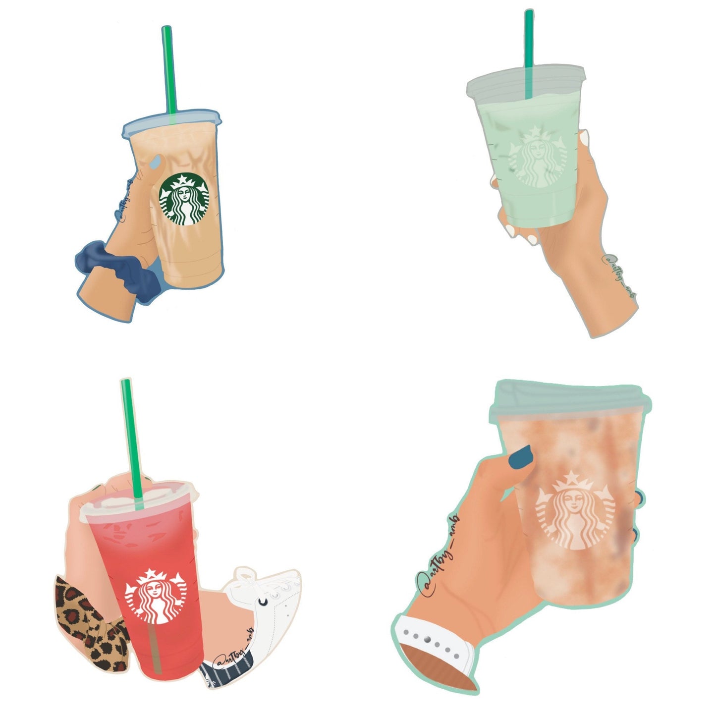 Starbucks Drinks Stickers – StickyPerks