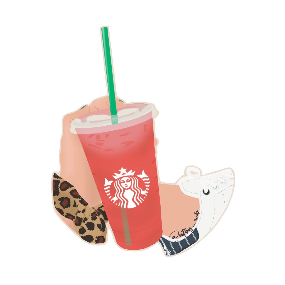 Custom Starbucks Drink Sticker 