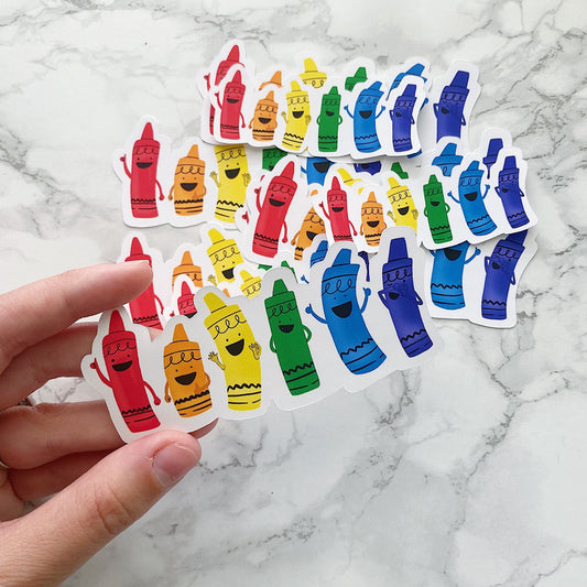 Rainbow Crayon Sticker