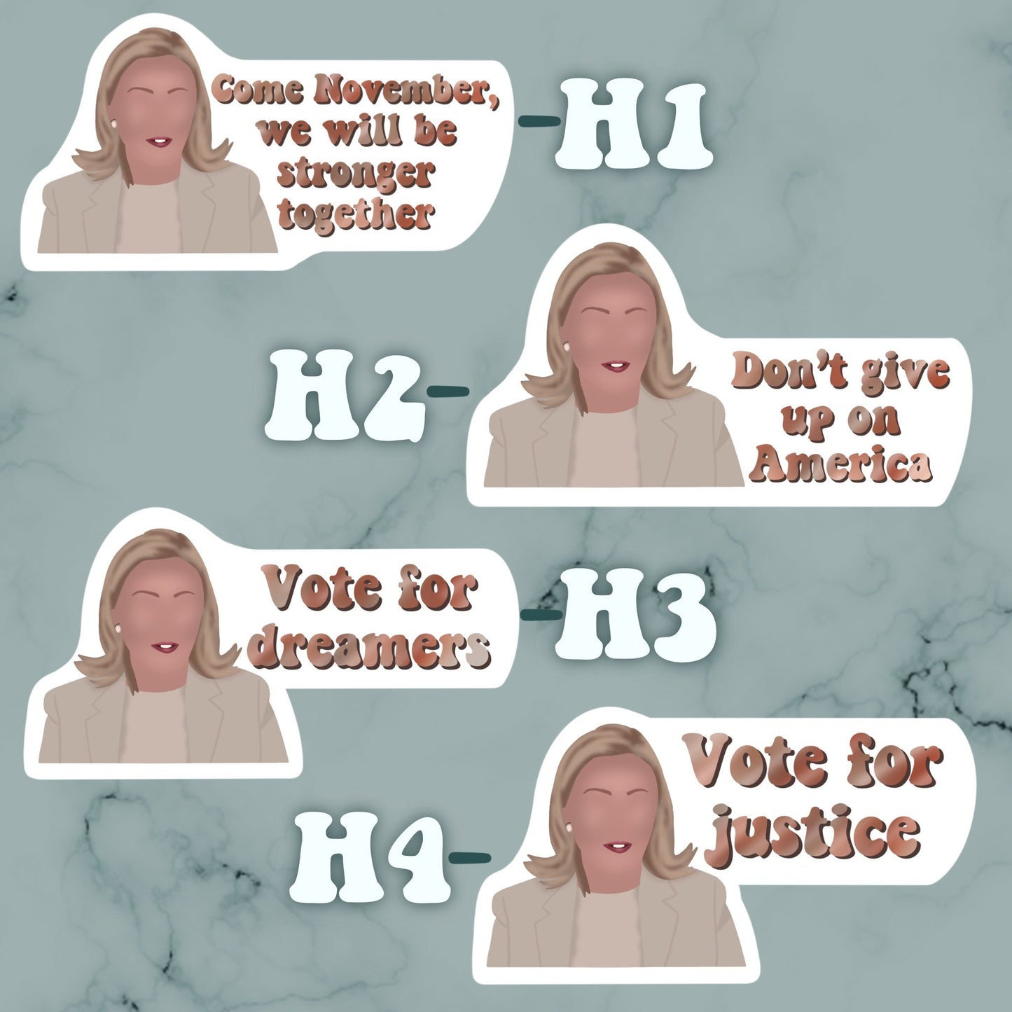 Ladies of the Democratic Party Sticker Pack