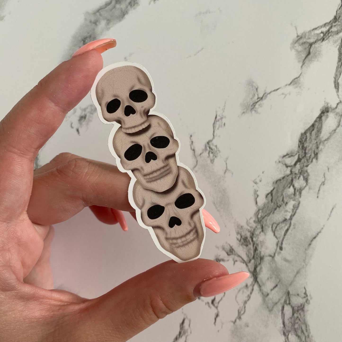 Skeleton Skull Stack Sticker