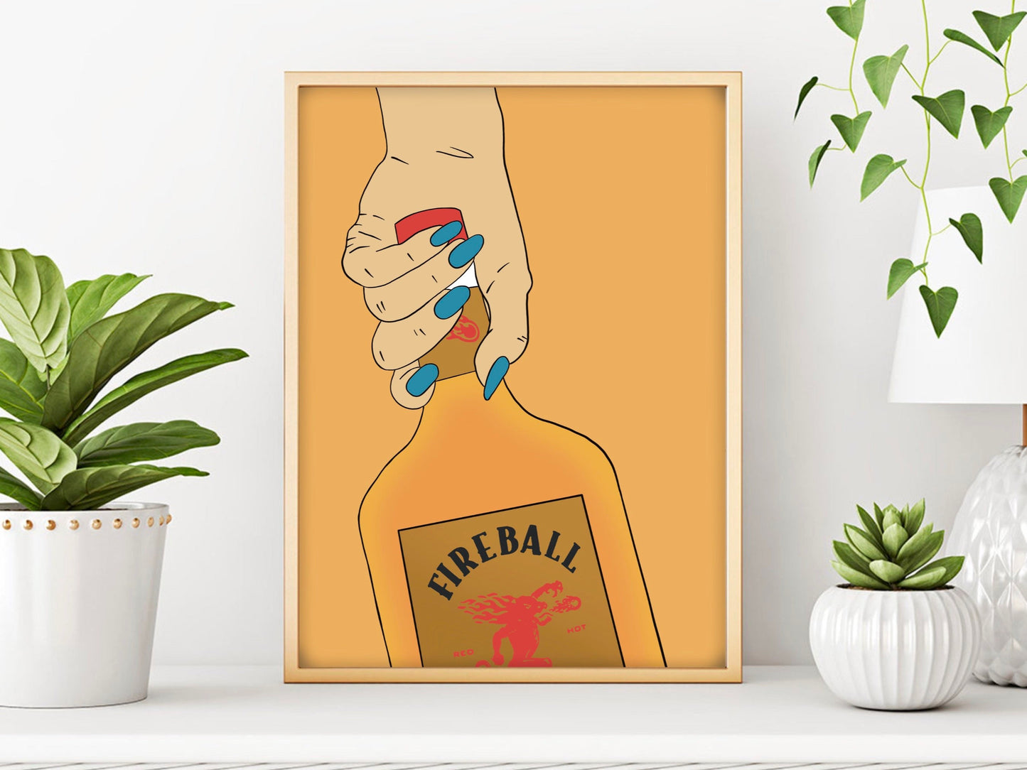 Fireball Whiskey Print