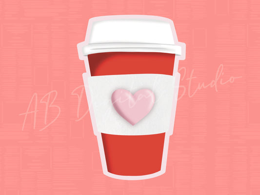 Heart Coffee Sticker