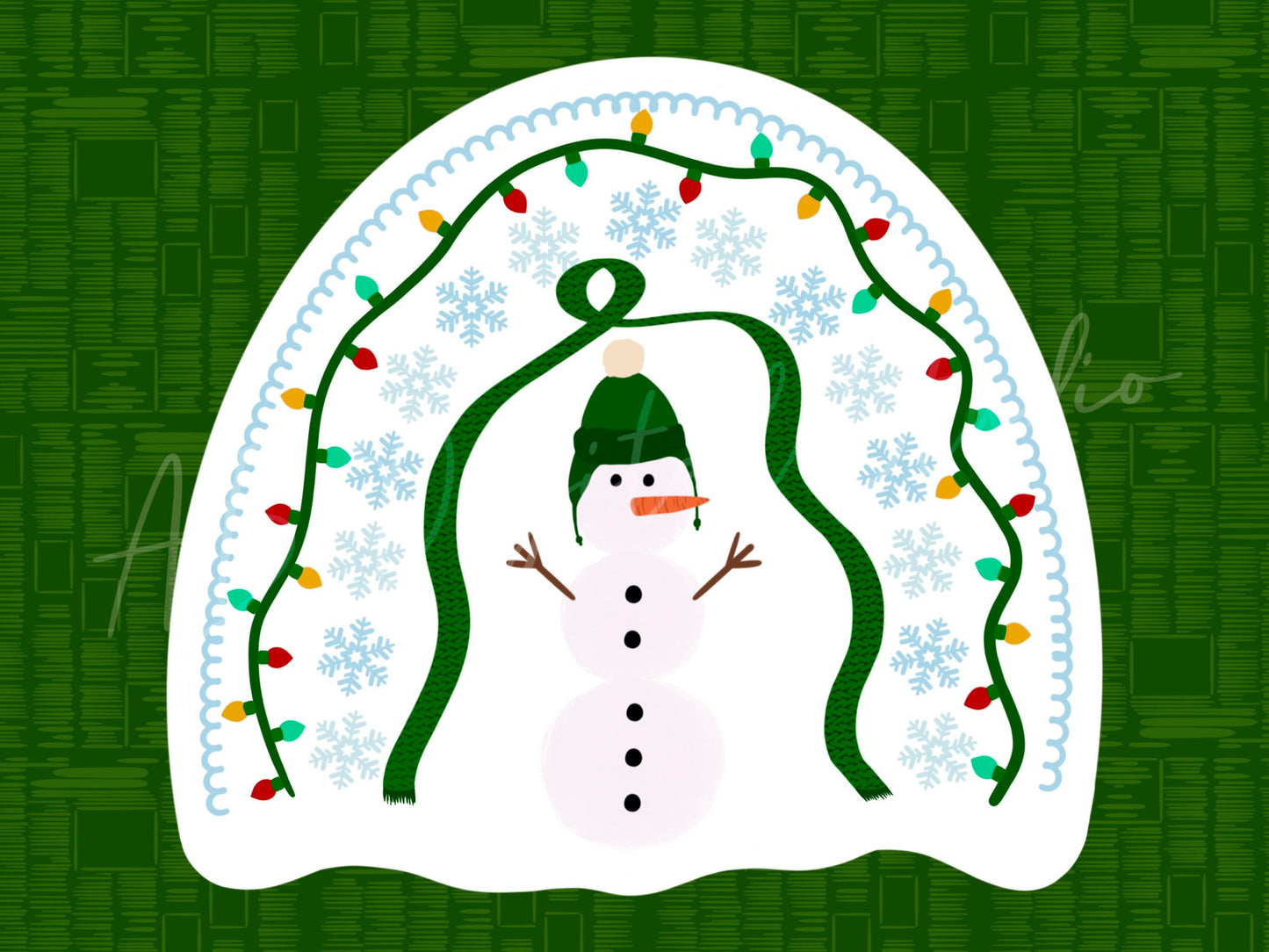 Snowman Rainbow Sticker