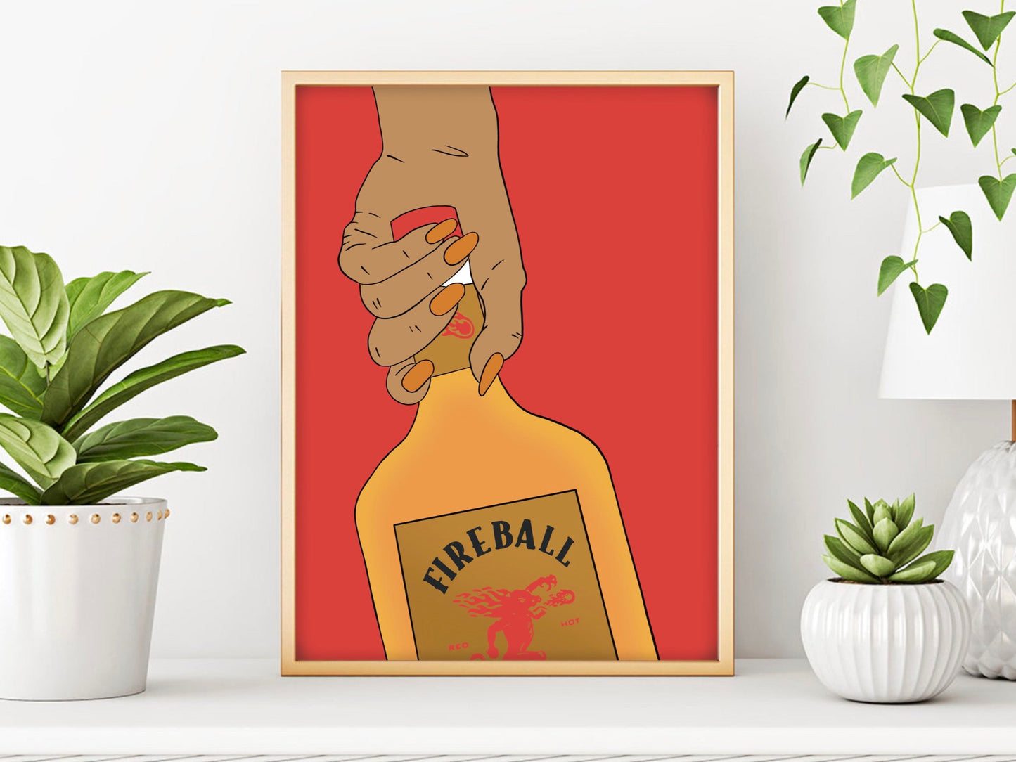 Fireball Whiskey Print