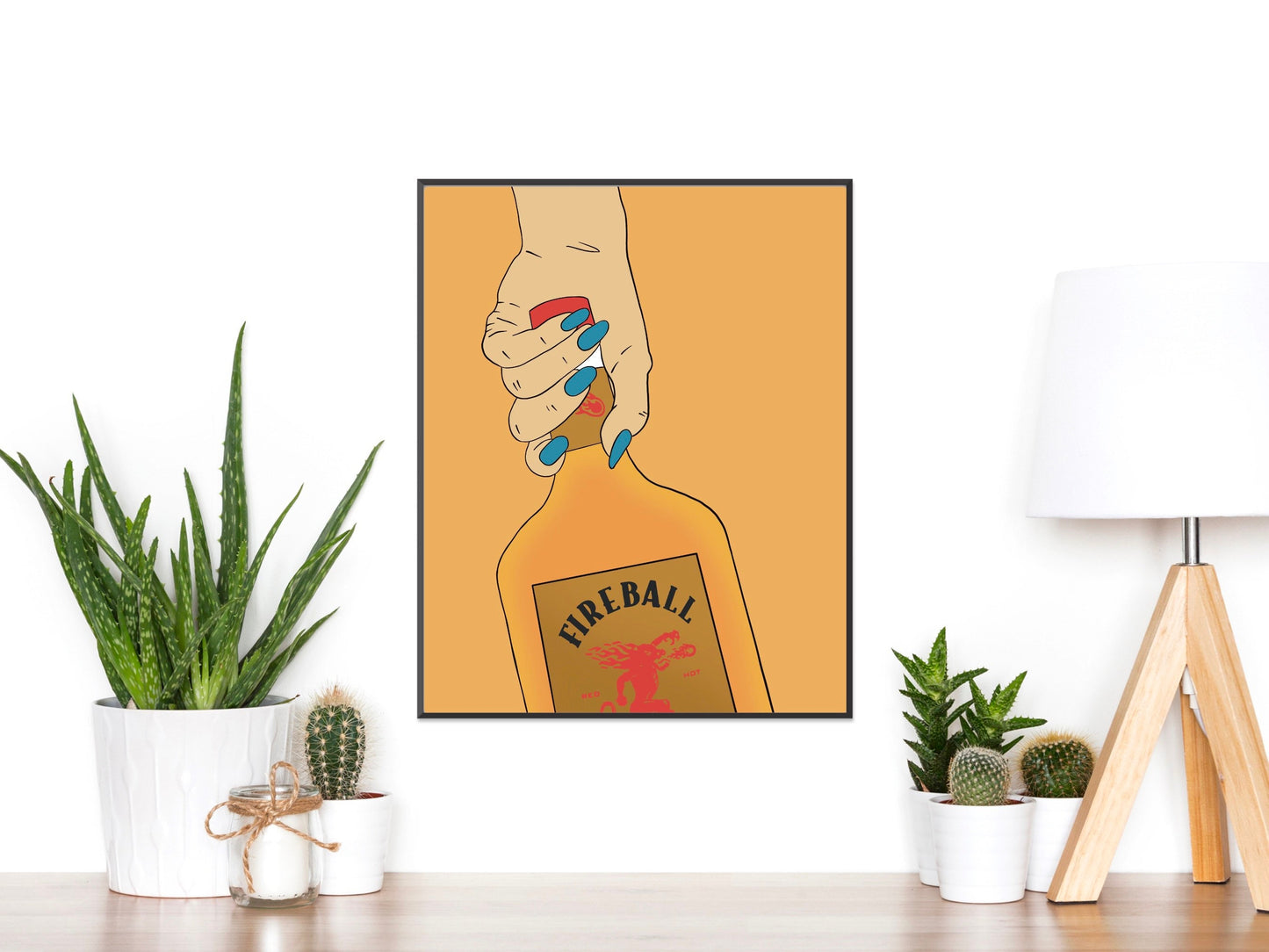 Fireball Whiskey Print