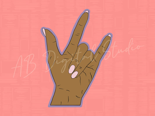I Love You ASL Hand Sign Sticker