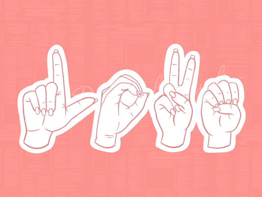 Love ASL Hand Sign Sticker