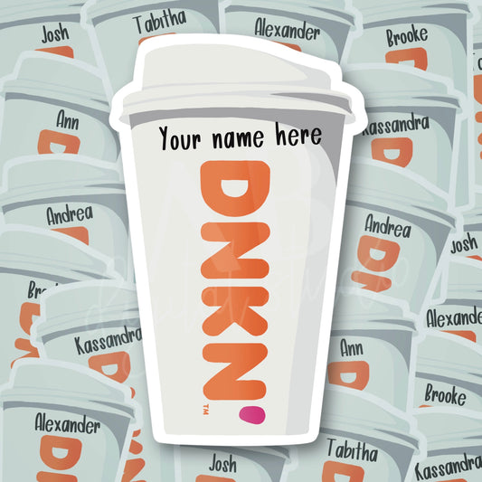 Custom Dunkin Donuts Hot Drink Sticker