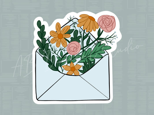 Floral Envelope Sticker