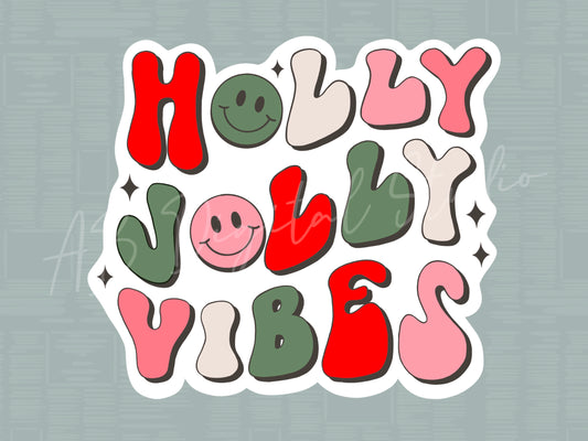 Holly Jolly Vibes Sticker